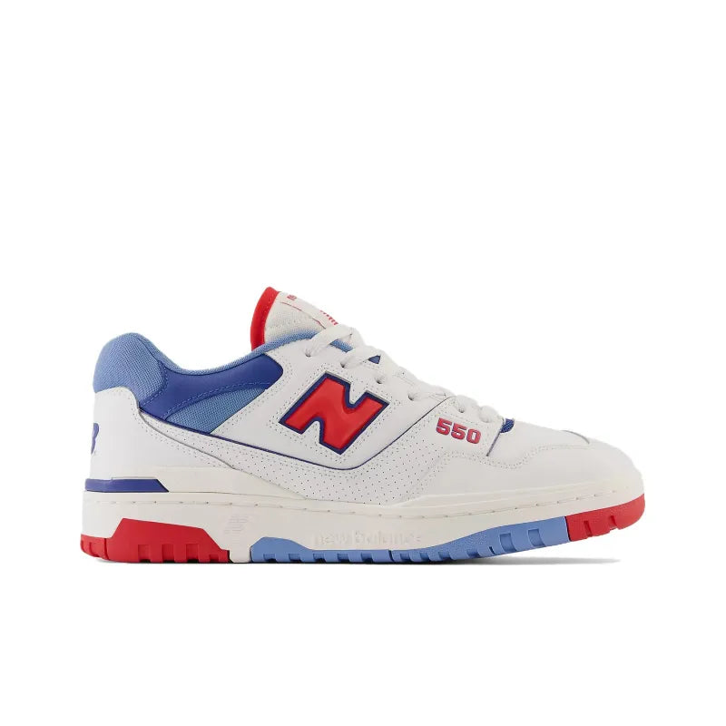 NEW BALANCE 550 WHITE TRUE RED ATLANTIC BLUE